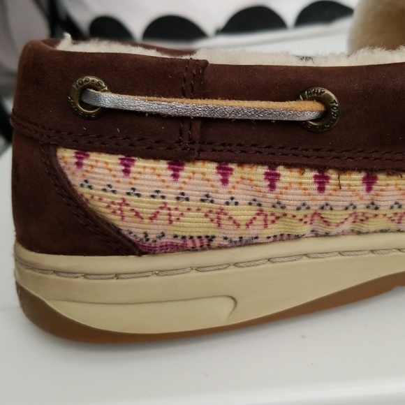 Fur Lined Brown Sperry Top Siders - Picture 5 of 8